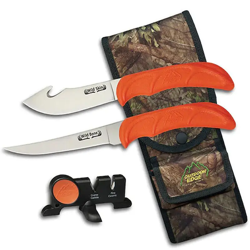 Outdoor Edge Wild-Bone Compact 4-Piece Field Hunting Knives Combo Buy Online