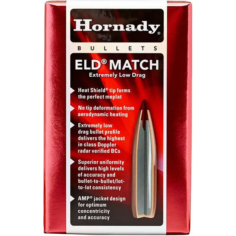 Fresh Stock HORNADY 26100 6.5MM .264 100 GR ELD MATCH 100 CT.
