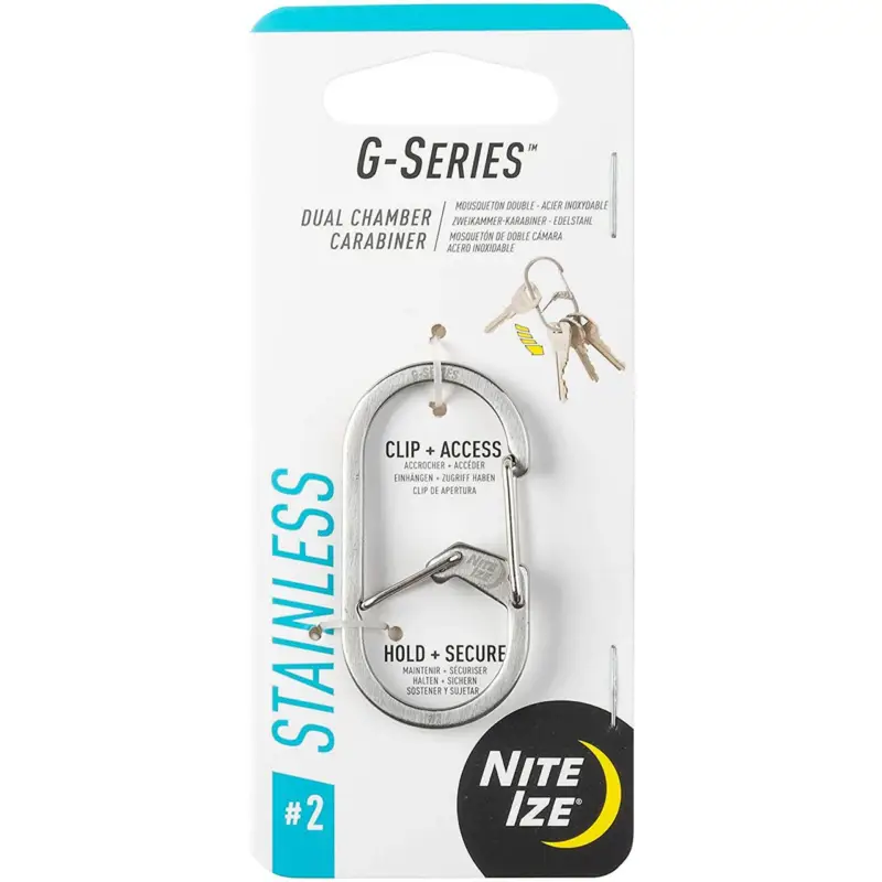 Budget NITE IZE G-SERIES DUAL CHAMBER CARABINER SIZE #2 STAINLESS