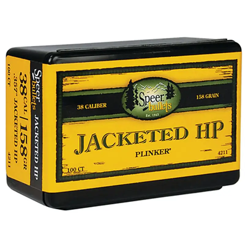 Speer Plinker Handgun Uni-Cor Bullets .357 Diameter 158 Grain Total Metal, 4207 Trending
