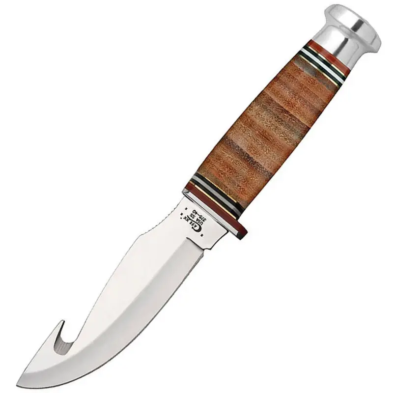 Case Hunter FB Knife 4" DP with GH SS Blade Leather Mushroom Cap Handle Cheap
