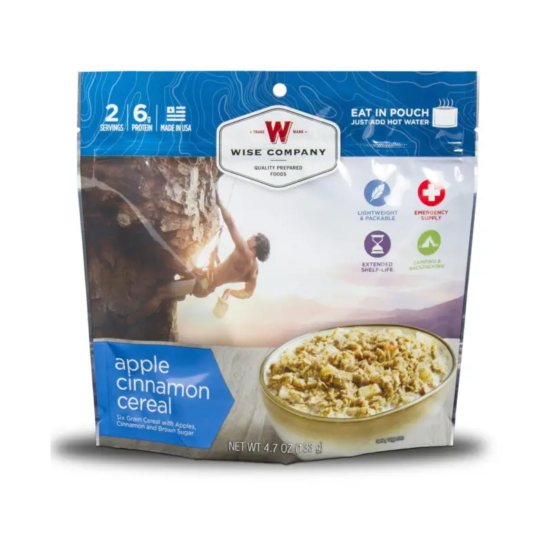 Hassle-Free Returns Wise Company Outdoor Apple Cinnamon Cereal Freeze Dried Food