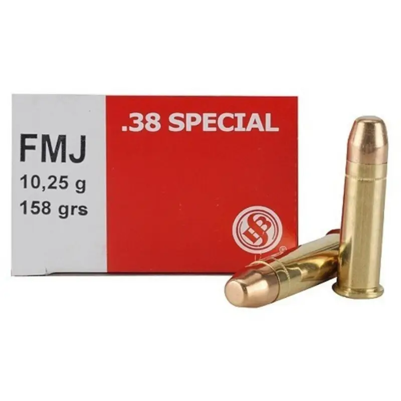 Sellier & Bellot SB38P 38 Special 158GR FMJ Box of 50 Buy Direct