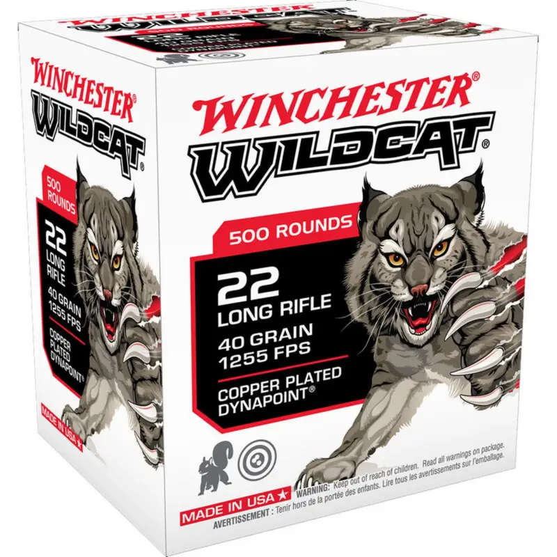 Winchester Wildcat .22LR WW22LRB 40 Grain Copper Plated Dynapoint 500 Rounds Flash Sale