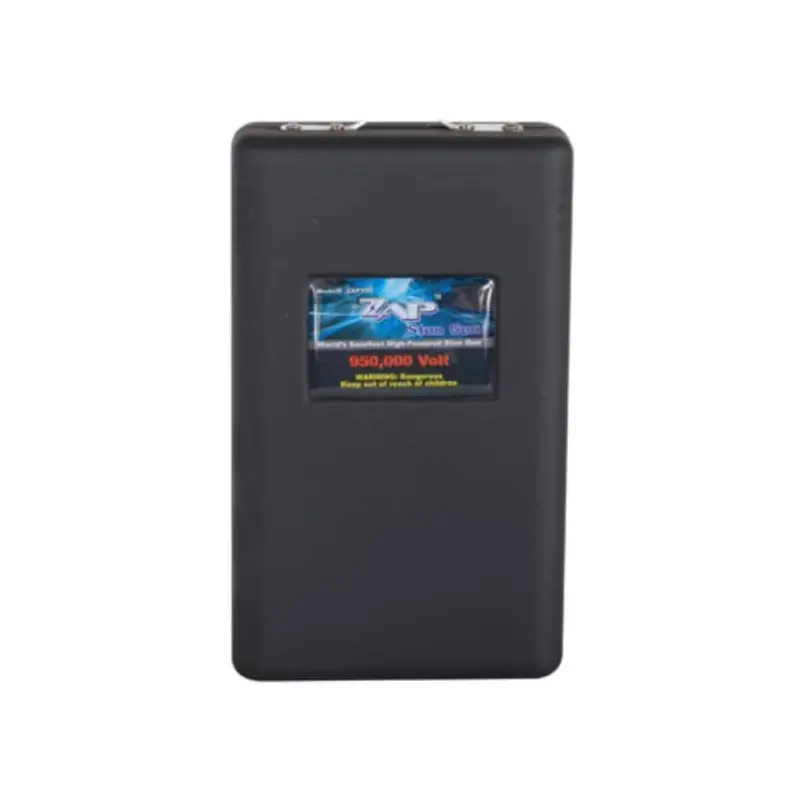 ZAP 950,000 Volt Stun Gun with 3 CR123A Batteries Polymer Black Top Pick