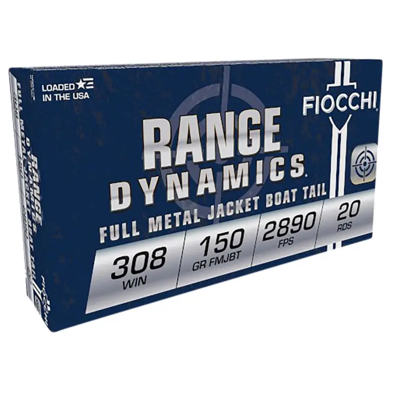 Price Drop Fiocchi 308A Range Dynamics 308Win 150gr Full Metal Jacket Boat Tail 20 Per Box/10 Case