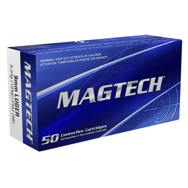 Top Pick Magtech 9B Range/Training 9mmLuger 124gr Full Metal Jacket 50 Per Box/20 Case