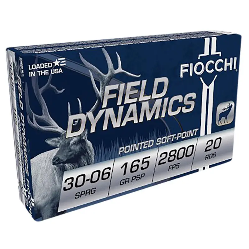 Fiocchi 3006C Field Dynamics 30-06Springfield 165gr Pointed Soft Point 20 Per Box/10 Case Final Sale
