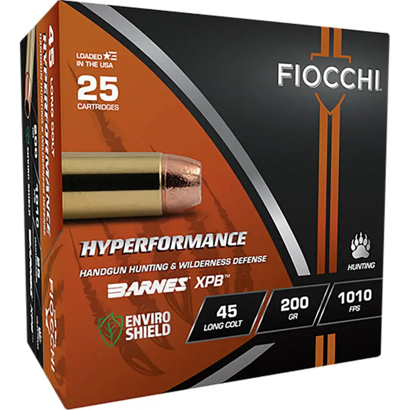 While Supplies Last Fiocchi 45LCBA Hyperformance 45Colt 200gr XPB 25 Per Box/8 Case