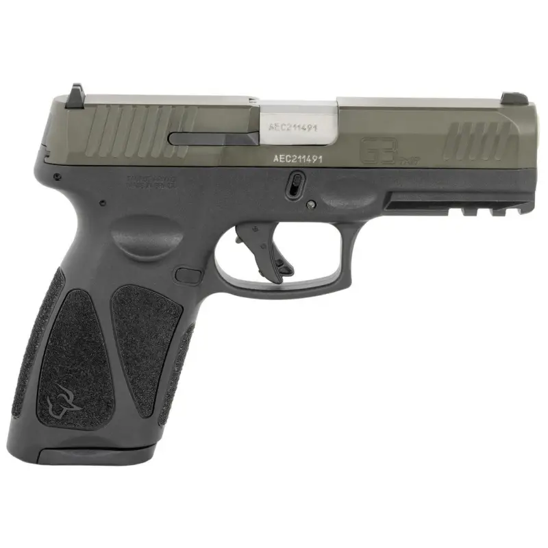Premium Taurus 1-G3B94B G3 Full Size Frame 9mm Luger 17+1 4" Matte Stainless Steel Barrel, OD Green Serrated Alloy Steel Slide, Black Polymer Frame w/Picatinny Rail, Textured Grip
