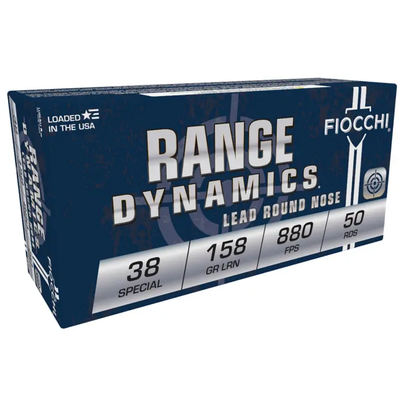 Fiocchi 38C Range Dynamics 38Special 158gr Lead Round Nose 50 Per Box/20 Case Grab Now