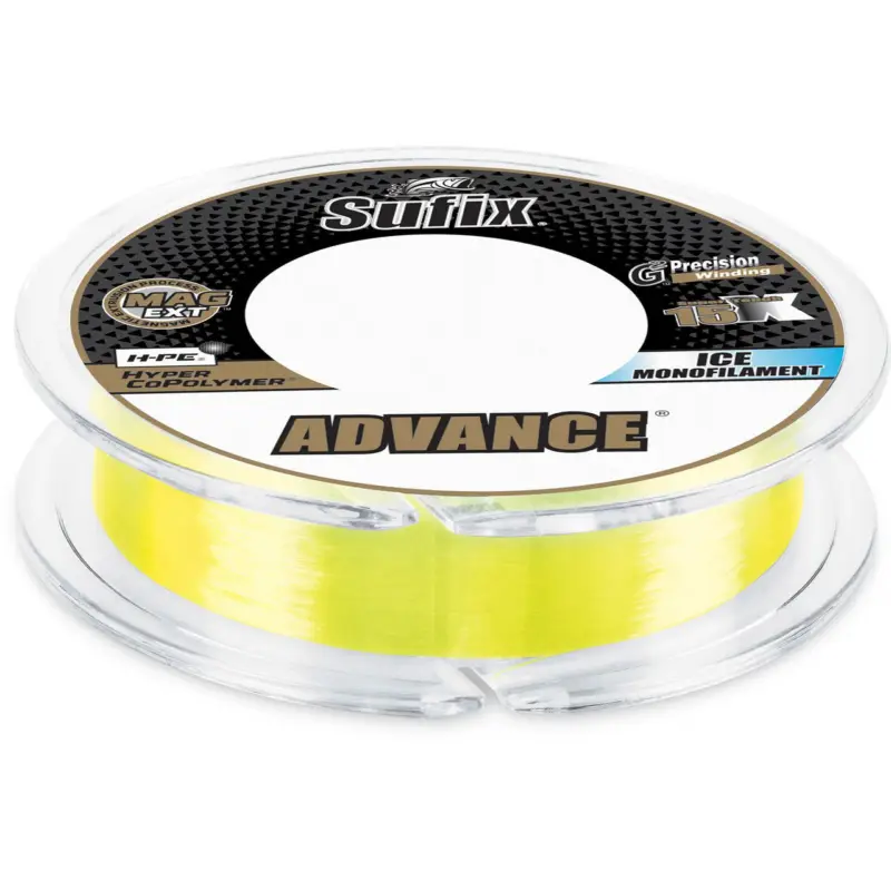 Sufix Advance Ice Monofilament Line Neon Lime 6 lb. In Demand