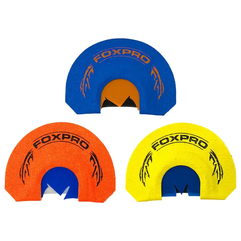 Price Drop Foxpro CSSPURTKRCOMBO Spurtaker Combo Diaphragm Call Attracts Turkey Blue/Orange/Yellow 3 Pack