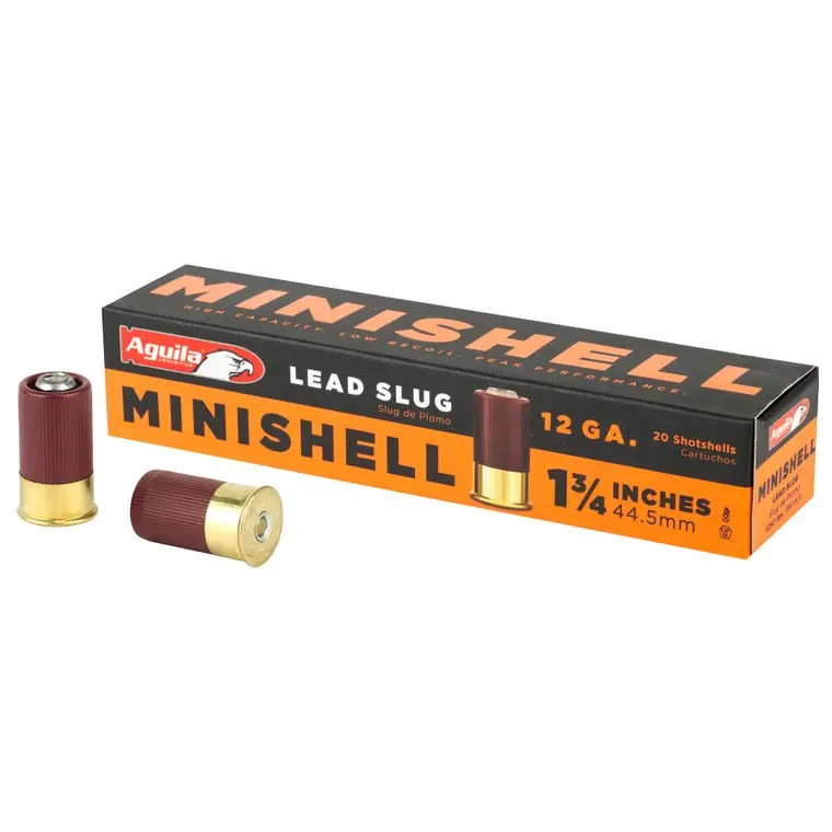 Top Pick Aguila Ammunition Minishell Ammo | 12 Gauge | 1.75 inch | Lead Slug | 20 Round Box | 1C128974