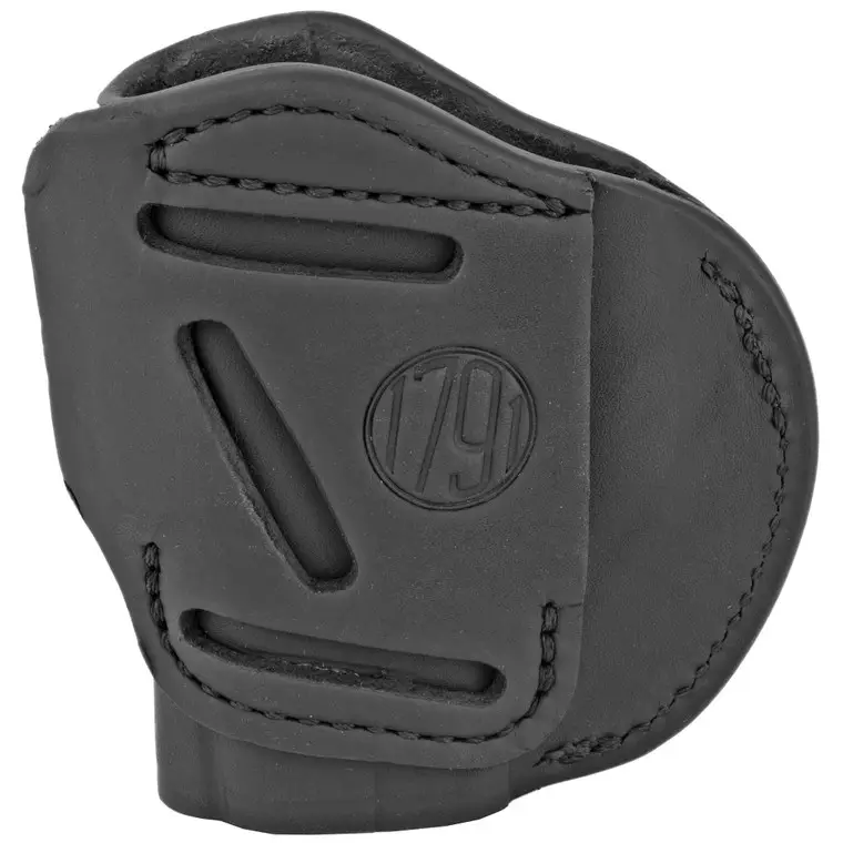 1791 Gunleather 4-WAY Size 3 Multi-Fit IWB Concealment & OWB Leather Belt Holster | Right Hand | Stealth Black | Fits S&W Shield | Ruger LC9 | Walther PPS | and Similar Frames | 4WH-3-SBL-R Luxury