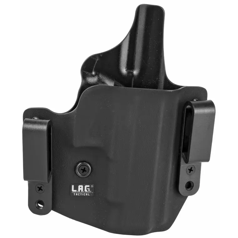 Factory Price L.A.G. Tactical, Inc. Defender Series | OWB/IWB Holster | Fits Glock 48 | Kydex | Right Hand | Black Finish | 1063