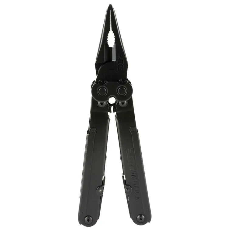 Free Returns SOG Knives & Tools PowerLock EOD | V-Cutter | 18 Tool Multi-Tool | 420 Stainless Steel | Black Oxide Finish | Black | Includes Nylon Sheath | SOG-B63N-CP
