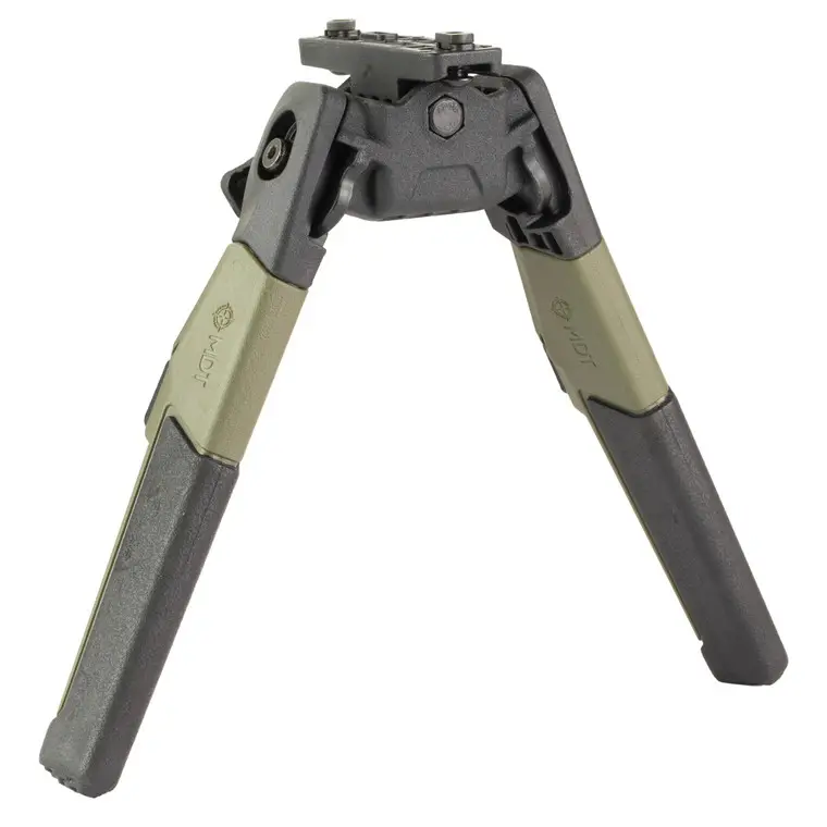 Secure Checkout MDT ORYX Bipod | Height Adjustable | Adjustable Tilt (Cant) Tension Lever | MLOK Attachment Interface | High Strength Polymer Construction | Matte Finish | Black and Olive Drab Green | 106740-ODG