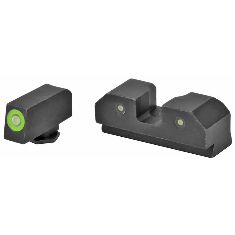 XS Sights R3D Night Sights | Green Front Dot | Fits Glock 17/19/22/23/24/26/27/31/32/33/34/35/36/38 | Taurus G3c/GX4/New Production G3 | Walther PDP | Steel/Blued | GL-R012P-6G Low Price