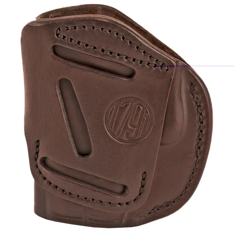 1791 Gunleather 4 Way Holster | Leather Belt Holster | Right Hand,Signature Brown | Fits Glock 42 | Size 2 | 4WH-2-SBR-R Seasonal Sale