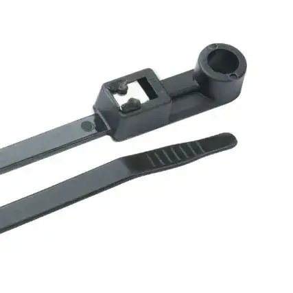 While Supplies Last Ancor Mounting Self-Cutting Cable Ties - 8" - Uv Black - 50-Pack