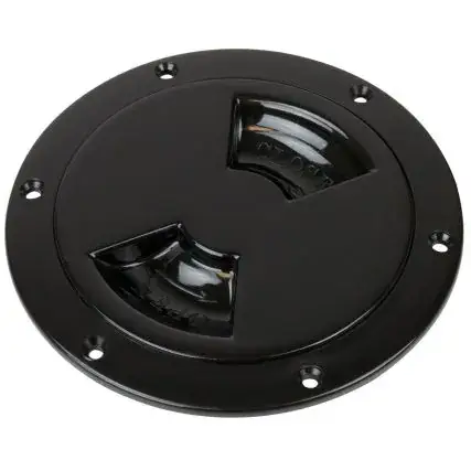 Sea-Dog Smooth Quarter Turn Deck Plate - Black - 6" In Demand