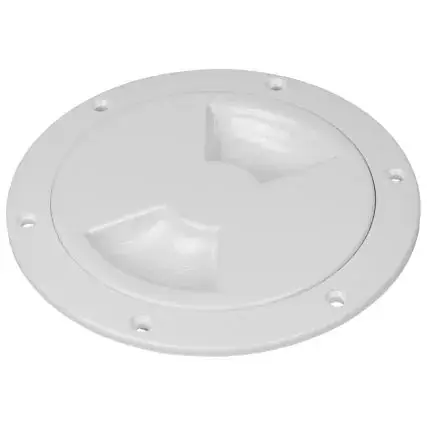 Sea-Dog Quarter-Turn Smooth Deck Plate W/Internal Collar - White - 8" Time-Limited