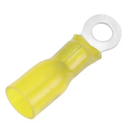 Final Sale Pacer 12-10 Awg Heat Shrink Ring Terminal - #8 Stud Size - 100 Pack