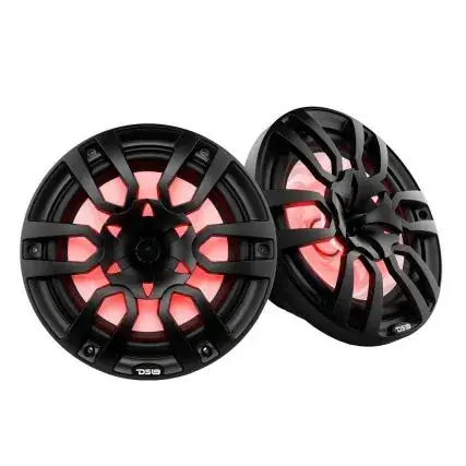 Ds18 Hydro 10" 2-Way Marine Speakers W/Bullet Tweeters & Integrated Rgb Led Lights - Black Special Discount