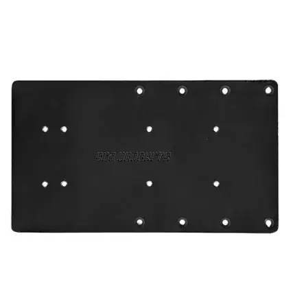 Sea Brackets 14" Straight Trolling Motor Plate - Black Clearance