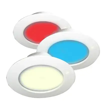 I2systems Apeiron A3120 Screw Mount Light - Red, Warm White & Blue - White Finish Hassle-Free Returns