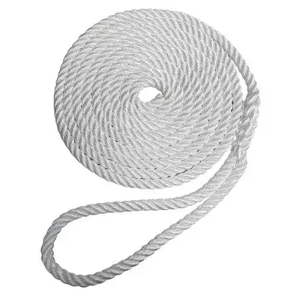 Limited Offer Robline Premium Nylon 3 Strand Dock Line - 1/2" X 20' - White