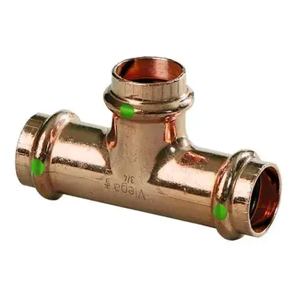 Certified Viega Propress 3/4" Copper Tee - Triple Press Connection - Smart Connect Technology