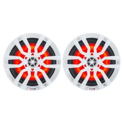 Special Offer Ds18 Hydro 6.5" 2-Way Marine Speakers W/Rgb Led Lights 300w - White