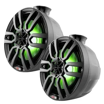 Bargain Ds18 Hydro 8" Compact Wakeboard Pod Tower W/Rgb Light - 375w - Black