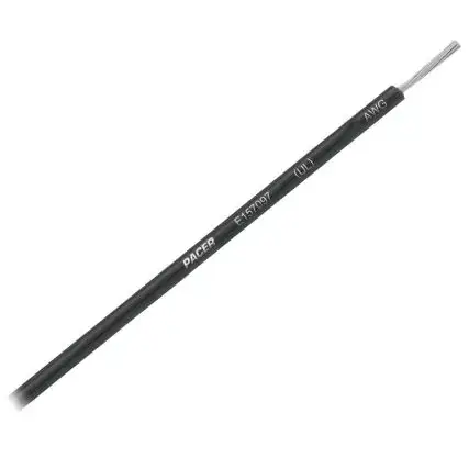 Pacer Black 12 Awg Primary Wire - 25' Final Sale