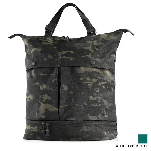 Certified SAVIOR EQUIPMENT MultiCam Dump Tote Backpack w/ Teal Interior (TB-1616V2-MCB-TE)