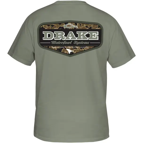 Latest DRAKE Men's Old School Badge SS Tee (DT9545)