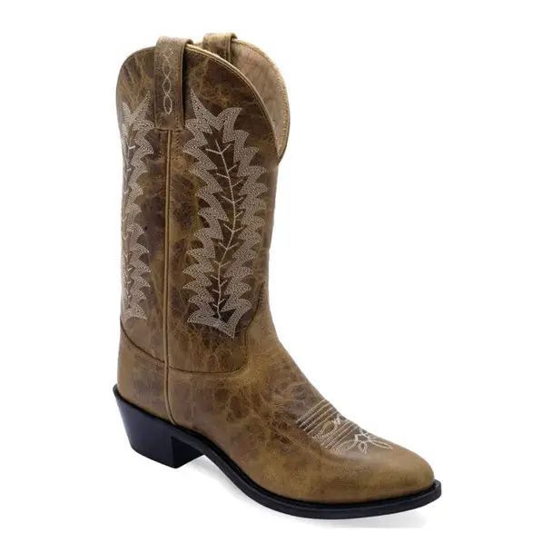 Get Yours OLD WEST Mens Burnt Tan Western Boots (OW2039)