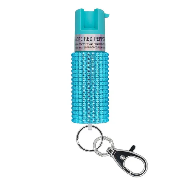 SABRE Jeweled Teal Pepper Spray with Key Ring (KR-J-TL-02) Must Have