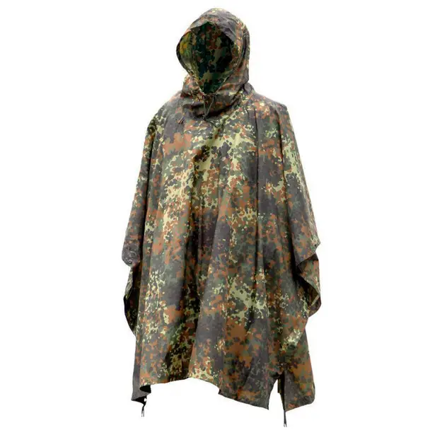MIL-TEC Ripstop Wet Weather Flecktarn Poncho (10630021) While Supplies Last