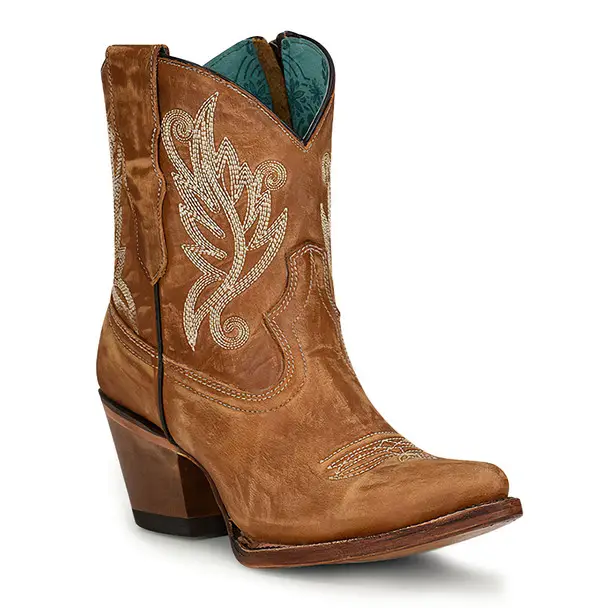 CORRAL Women's Golden Embroidery Ankle Boot (A4218) Markdown