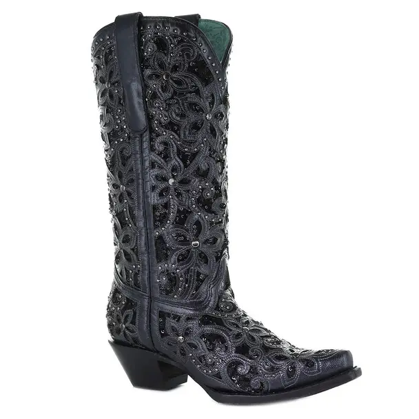 Brand New CORRAL Women's Inlay Embroidery and Studs Boot (A3752-LD)