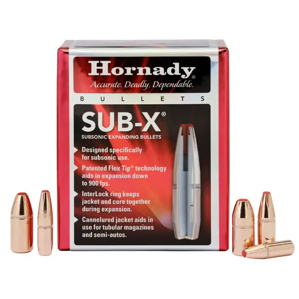 Hornady Sub-X, .308 Diameter, 175 Grain, Flex Tip, 100 Count 30718 Fast Shipping