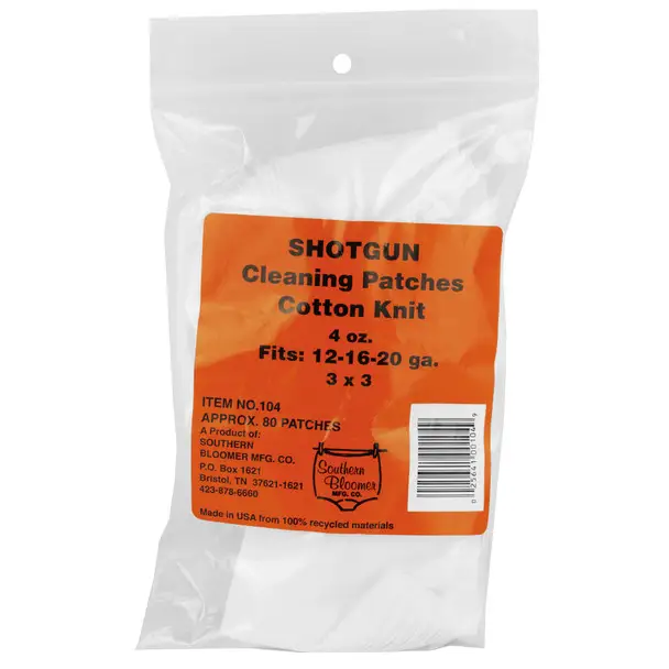 Southern Bloomer Cotton Patch, For All Gauges Shotguns, Ribbed, 85 Per Bag #104 Final Sale