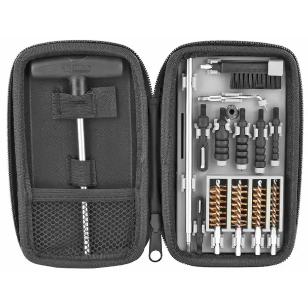 Tipton Compact Pistol Cleaning Kit, For Pistol Calibers .22-.45, Cleaning Pick, Nylon Brush, Cleaning Rod, Soft Carry Case 1082252 Must Have