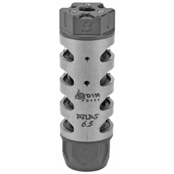 Odin Works Atlas 6.5, Muzzle Brake, 6.5MM or 6MM Calibers, 5/8-24 Threaded, Stainless Steel MB-ATLAS-6.5 Latest