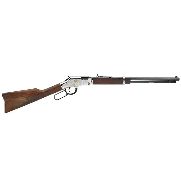 Authentic HENRY American Beauty 22LR 20in Barrel 16 and 21Rds Nickel Plated Rifle (H004AB)