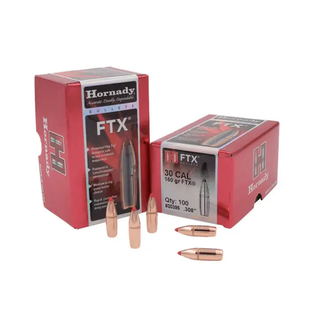 HORNADY .30-30 Win 160Gr FTX Rifle Bullets (30395) Authentic