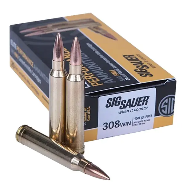 SIG SAUER Elite Ball 308 Win 150Gr FMJ 20/Box Ammo (E308B1-20) Best Choice